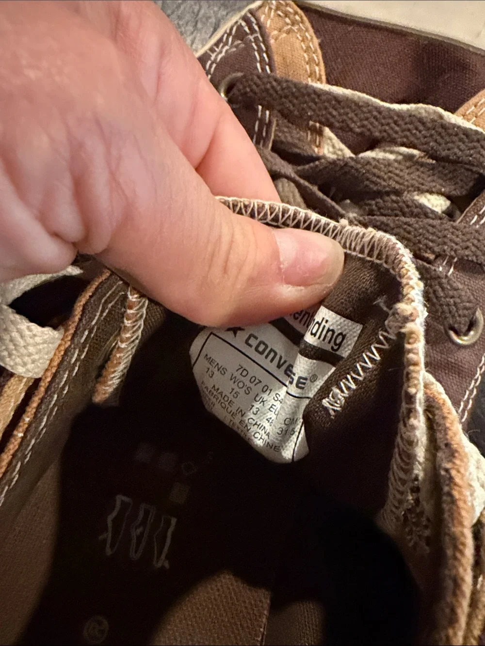 Converse Low-Top Canvas Sneakers in Brown and Tan - Picture 6 of 6